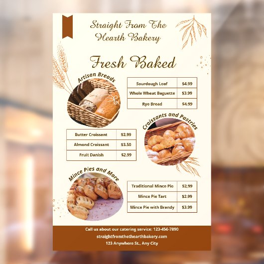 詳細カスタマイズベーカリー商品入場プロモーション ウィンドウサイン (シート2)