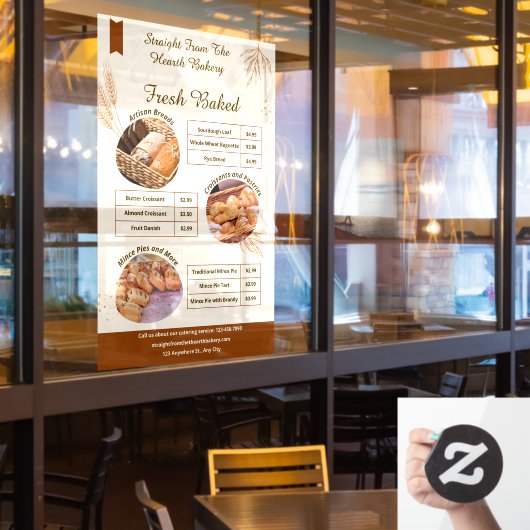 詳細カスタマイズベーカリー商品入場プロモーション ウィンドウサイン (レストラン窓)