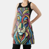 詳細カラフルな獅子頭 エプロン (インサイチュ)
