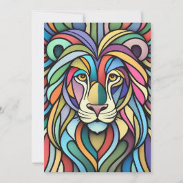 詳細カラフルな獅子頭 シーズンカード