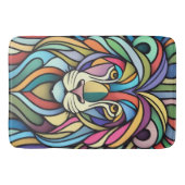 詳細カラフルな獅子頭 バスマット (正面)