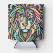 詳細カラフルな獅子頭 缶クーラー (正面)