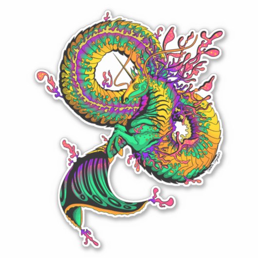 詳細カラフル水馬シール シール (正面)