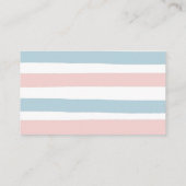 詳細カードベアジェンダーリビールピンクとブルー エンクロージャーカード (裏面)