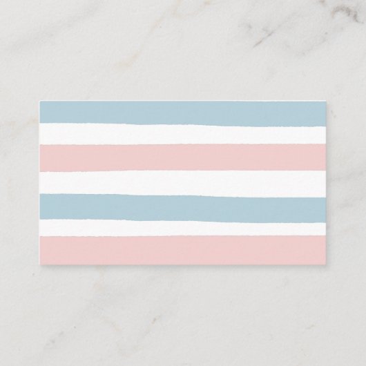 詳細カードベアジェンダーリビールピンクとブルー エンクロージャーカード (裏面)