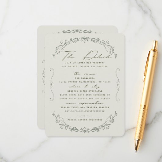 詳細カード エンクロージャーカード (正面/裏面インサイチュ)