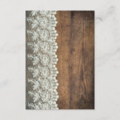 詳細カード | ラスティック ウッド フローラルレース ウェディング エンクロージャーカード (裏面)