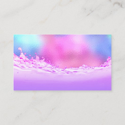 詳細カードWebサイト結婚トロピックのピンク波 エンクロージャーカード (裏面)