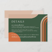 詳細カ結婚ードのアーチBoho抽象芸術 エンクロージャーカード (正面/裏面)