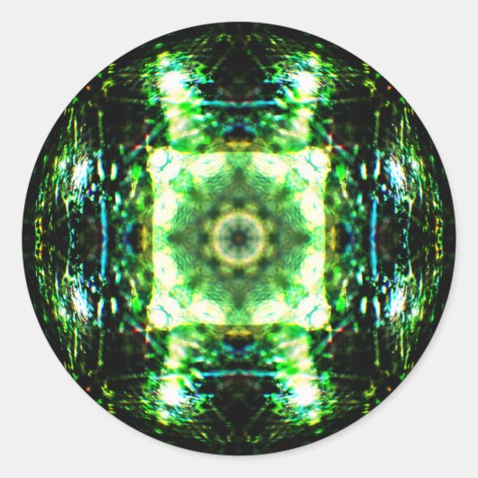 詳細ガラス効果曼荼羅 ラウンドシール (正面)
