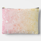 詳細ガーデンシーンアーティスト誕生日コーラルピーチ アクセサリーポーチ (正面)