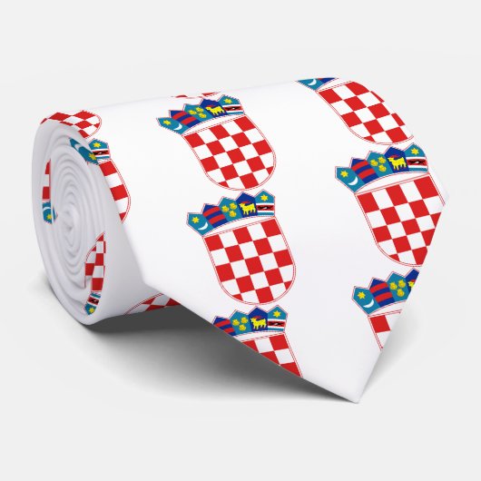 詳細クロアチアの紋章付き外衣 ネクタイ (ロール)