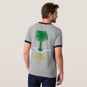 詳細サウジアラビアの紋章付き外衣 Tシャツ (裏面フル)