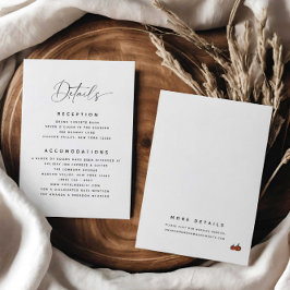 詳細シンプルズPumpkinsウェブサ結婚イト エンクロージャーカード