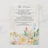 詳細シンプル葉モダンヴィンテージフローラ エンクロージャーカード (正面)