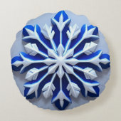 詳細スノーフレークオーナメント ラウンドクッション (裏面)