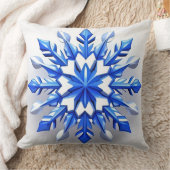 詳細スノーフレークデザイン クッション (ブランケット)