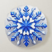 詳細スノーフレークデザイン ラウンドクッション (裏面)