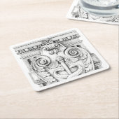 詳細ズスクエア紙コースター スクエアペーパーコースター (アングル)