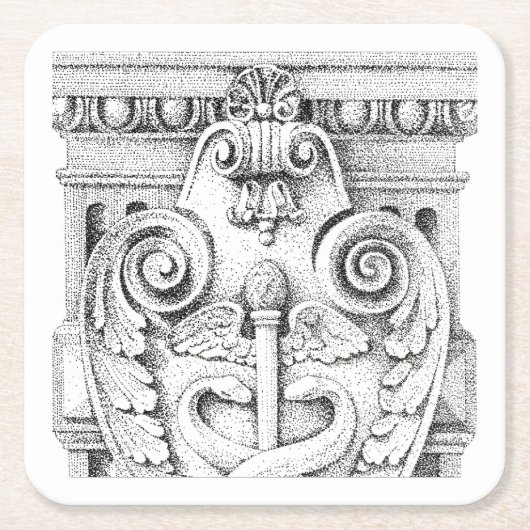 詳細ズスクエア紙コースター スクエアペーパーコースター (正面)