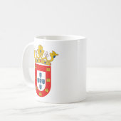 詳細セウタの紋章付き外衣 コーヒーマグカップ (正面左)