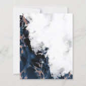 詳細ダナ – ネイビーブルーバラ金ゴールドウォーターカラーゲード (裏面)