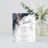 詳細ダナ – ネイビーブルーバラ金ゴールドウォーターカラーゲード (スタンド正面)