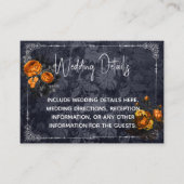 詳細ハロウィンウェディングオレンジローズ エンクロージャーカード (正面)