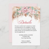 詳細バラの赤面エンクロージャカー結婚ド エンクロージャーカード (正面/裏面)