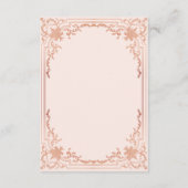 詳細バラ金ゴールド赤面エレガントヴィンテージウェディング エンクロージャーカード (裏面)