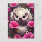 詳細ファンタジーかわいいかわいいバレンタインヘッジホッグ ポストカード (正面)