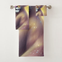 詳細ファンタジーかわいいかわいいベビーライオンの子 バスタオルセット