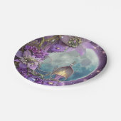 詳細ファンタジー紫ムーンフラワー ペーパープレート (アングル)