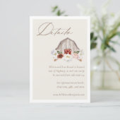 詳細フローラファームバーンウエスタンカントリーウェディング エンクロージャーカード (スタンド正面)