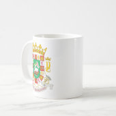 詳細プエルトリコの紋章付き外衣 コーヒーマグカップ (正面左)