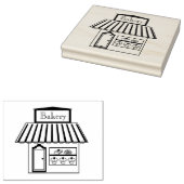 詳細ベーカリー建物アートスタンプ ラバースタンプ (押印)