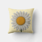 詳細ホワイトデイジー植物芸術デザイン クッション (裏面)