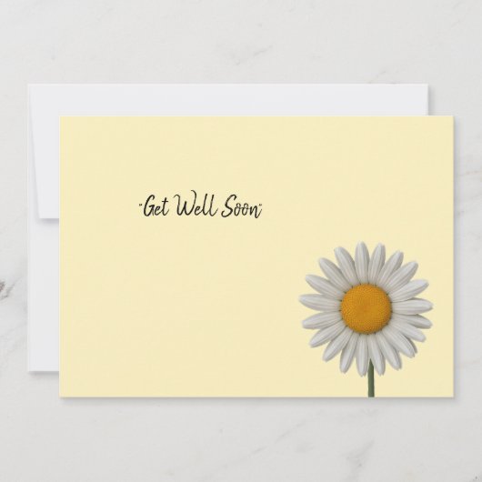 詳細ホワイトデイジー植物芸術デザイン シーズンカード (正面)