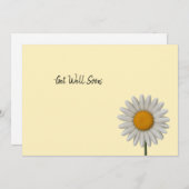 詳細ホワイトデイジー植物芸術デザイン シーズンカード (正面/裏面)