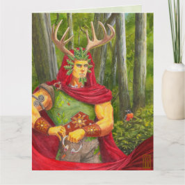 詳細ポートレートのケルトのオークキング カード