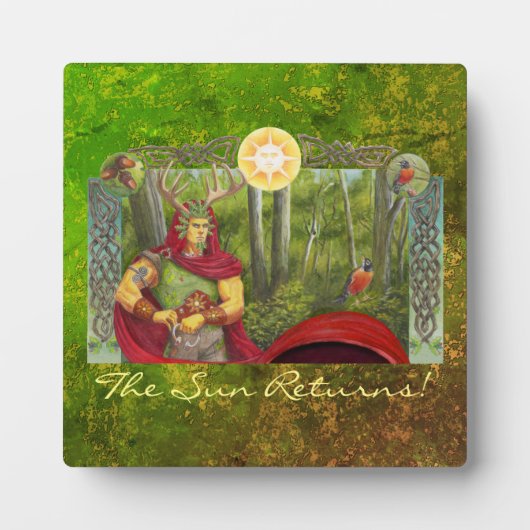 詳細ポートレートのケルトのオークキング フォトプラーク (正面)