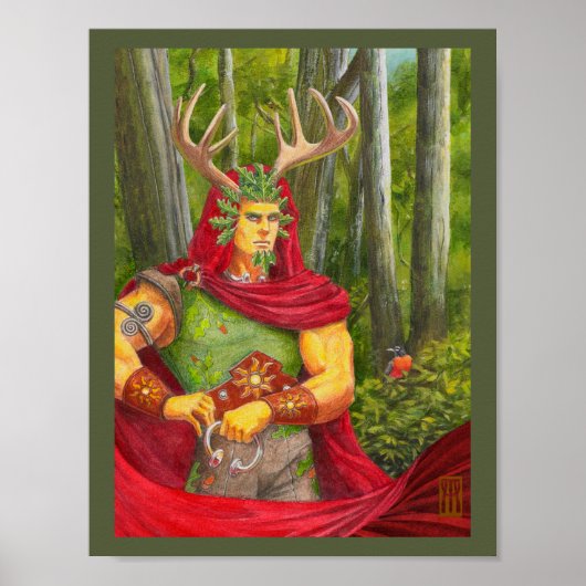 詳細ポートレートのケルトのオークキング ポスター (正面)