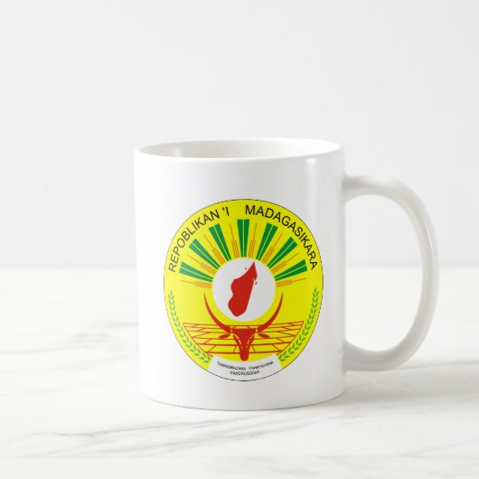 詳細マダガスカルの紋章付き外衣 コーヒーマグカップ (右)