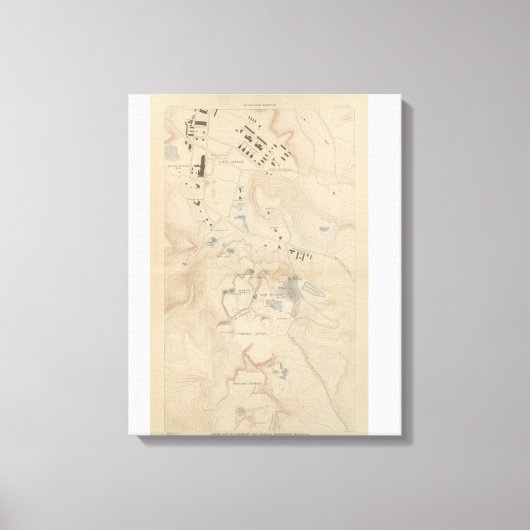 詳細マンモスホット春の地図 キャンバスプリント (正面)