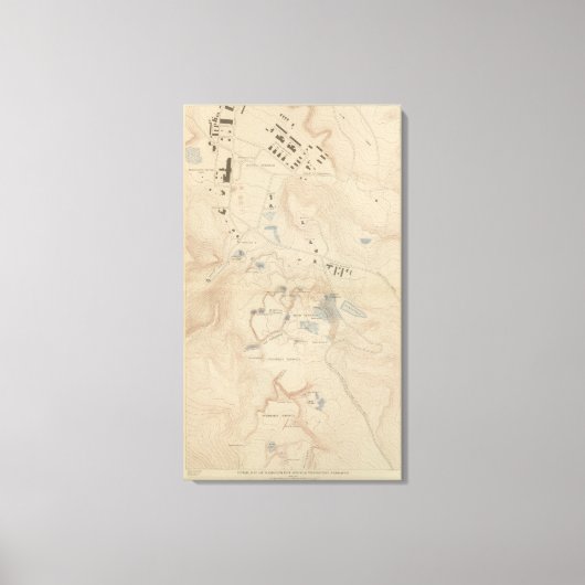 詳細マンモスホット春の地図 キャンバスプリント (正面)