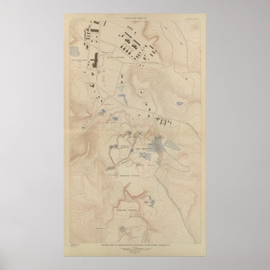 詳細マンモスホット春の地図 ポスター (正面)