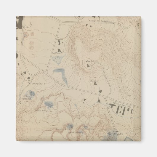 詳細マンモスホット春の地図 マグネット (正面)