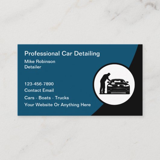 詳細モダンサー車のビス 名刺 (正面)