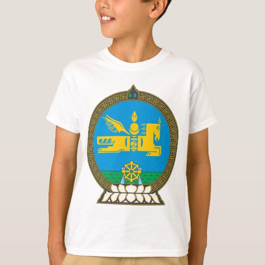 詳細モンゴルの紋章付き外衣 Tシャツ (正面)