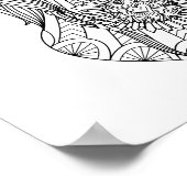 詳細ユニコーン大きな着色ポスター ポスター (角)